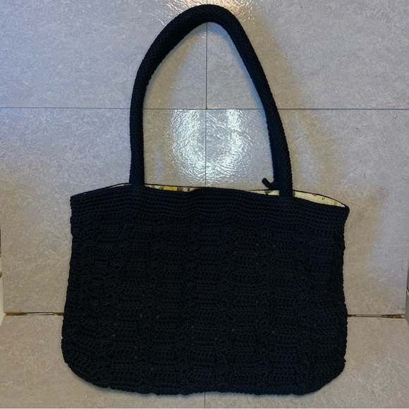 The Sak Black Crochet Shoulder / Tote Bag Black - Picture 2 of 16